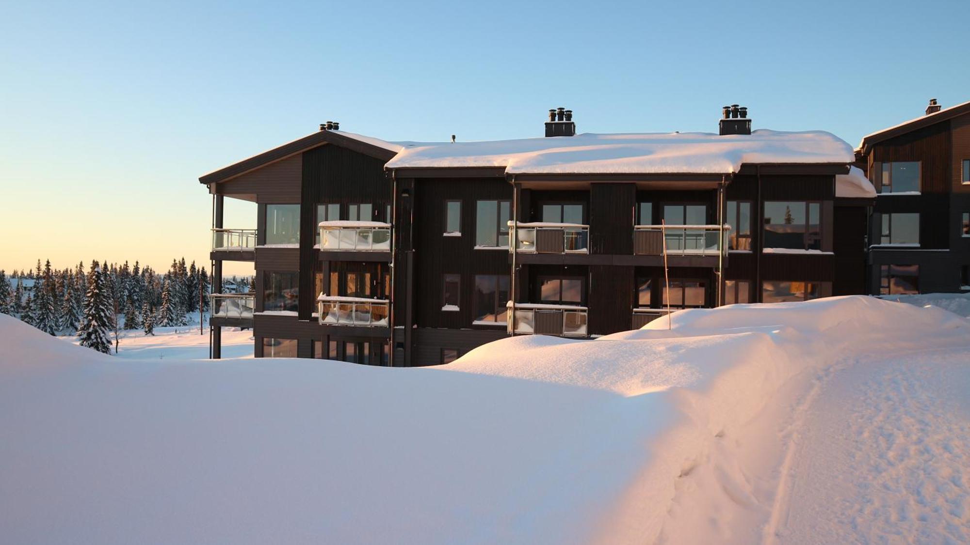 Ferienwohnung Beautiful Penthouse With Panoramic View At Sjusjoen Exterior foto