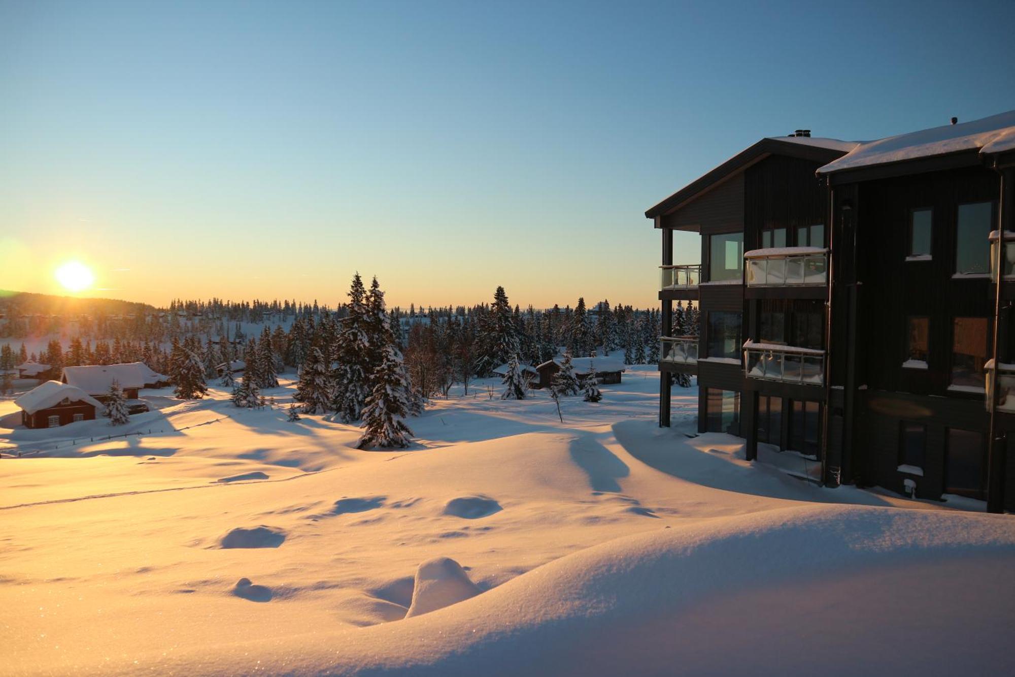 Ferienwohnung Beautiful Penthouse With Panoramic View At Sjusjoen Exterior foto